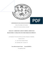 Analisis Derecho de Obligaciones