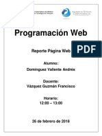 Reporte Página Web