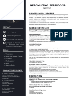 White Black Simple Resume Template