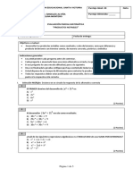 Evaluación Parcial Matemática Productos Notables