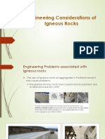 Engineering Considerations of Igneous