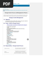 Change Control Process and Management in Pharma