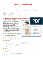 Digestion Et Absorption