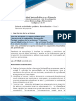 Guía de Actividades y Rúbrica de Evaluación - Unidad 2 - Fase 3 - Planeación Del Proyecto