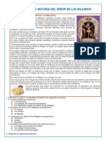 Ficha de Educación Religiosa 18-10 Conocemos La Historia Del Señor de Los Milagros