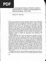 Thurston - Reassessing The History of Soviet Workers - Opportunities To Criticize and Participate in Decision-Making