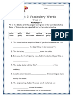 Grade 3 Vocabulary Week 2 Worksheet 4