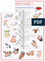 Parts of The Body Crossword Crosswords Icebreakers Oneonone Activities Tests W - 51990