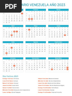 Calendario Venezuela 2023