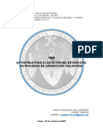 Actos Relativos Al Estado Civil en Procesos de Jurisdiccion Voluntaria