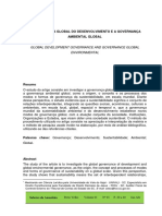 A Governança Global Do Desenvolvimento e A Governança Ambiental Global