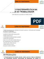 Atuação Fisioterapêutica Na Saúde Do Trabalhador