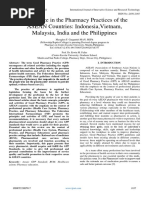 A Glance in The Pharmacy Practices of The ASEAN Countries Indonesia, Vietnam, Malaysia, India and The Philippines