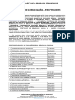 Portaria de Convocação - Professores: Prefeitura Da Estância Balneária Demongaguá