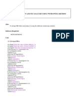 Matlab Code For Windowing Techniques