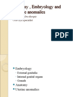 Anatomy, Embryology and Uterine Anomailes