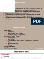 Cours Traitement Du Signal L2 Robotique