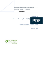 Cradle To Gate Life Cycle Analysis of Polypropylene PP Resin