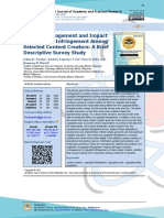 Context, Engagement and Impact of Copyright Infringement Among Selected Content Creators: A Brief Descriptive Survey Study