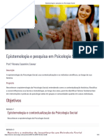 Epistemologia e Pesquisa em Psicologia Social