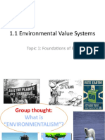 1.1 Environmental Value Systems