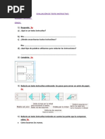 Evaluación de Texto Instructivo