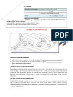 Ficha SISTEMA PLANETARIO SOLAR