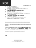 Carta de Solicitud de Pago de Sueldo