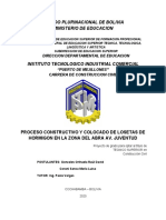 Proceso Constructivo y Colocado de Losetas de Hormigon