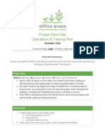 Operations and Training Plan Project Charter