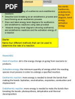 C7-1 Energy Changes in Chemical Reactions