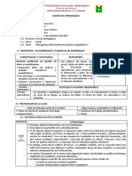 Sesión de Aprendizaje: Institución Educativa 0590 - Barranquita