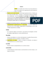 Psicología Organizacional Unidades I, II, III, IV, V, VI, VII, VIII