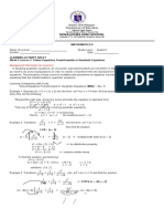 Week 3 Math 9 1 Lesson On Transformable Equations