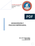 Desinversion y Fracaso Empresarial