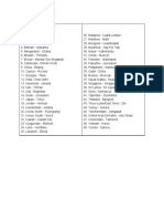 Printable List of Countries and Capitals by Continent