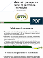 Generalidades Del Presupuesto Empresarial en La Gerencia Estrategica