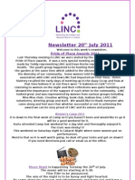 Newsletter 20th July 2011