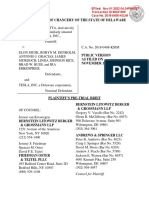 Tornetta v. Musk Et Al - Tesla Shareholders' CEO Compensation Plan Lawsuit