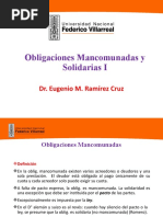 Obligaciones Mancomunadas y Solidarias I: Dr. Eugenio M. Ramírez Cruz