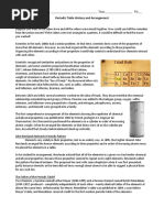 Periodic Table History and Arrangement