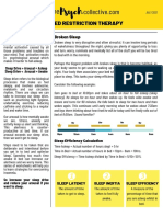 Sleep Handout - Bed Restriction Therapy