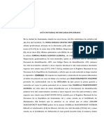 Acta Notarial de Declaración Jurada