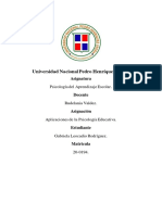 Aplicaciones de La Psicologia Educativa