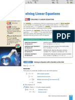 1.3 Solving Linear Equations