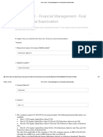 ACCO 20123 - Financial Management - Final Departmental Examination