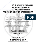 Compendio A Ser Utilizado en La Cátedra de Guarani Jurídico Provisto Por El Profesor Doctor Ramon Silva