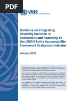 UNEG Guidance On Integrating Disability Inclusion in Evaluations and Reporting On The UNDIS Evaluation Indicator - March2022