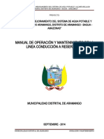 Manual de Operación Y Mantenimiento de La Linea Conducción A Reservorio