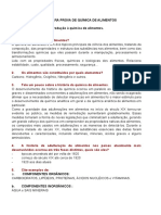 Estudo para Prova de Química de Alimentos